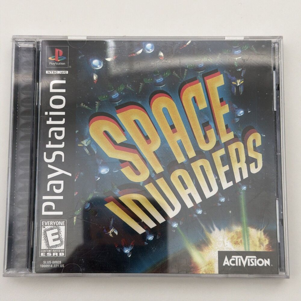 Space Invaders (Sony PlayStation 1, 1999) PS1 Complete CIB w/ Manual (Tested)
